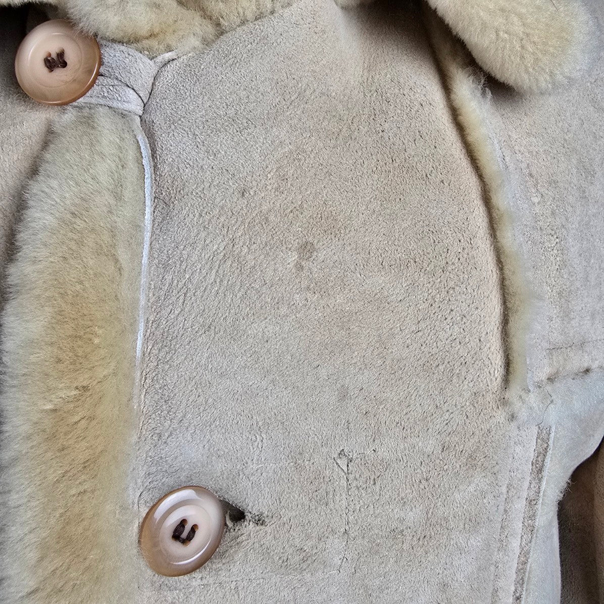 Vintage Sears Shearling Button Up Jacket Size L