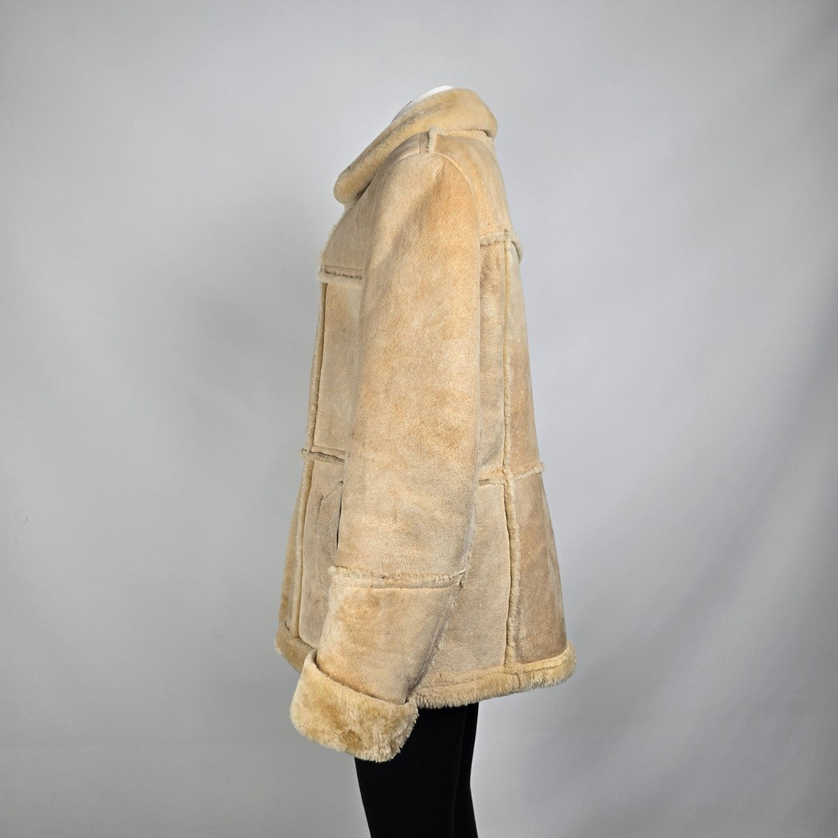 Vintage Sears Shearling Button Up Jacket Size L