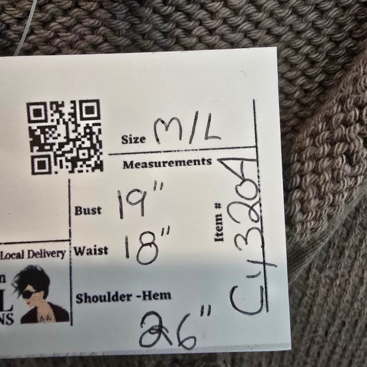 Pure Handknit Brown Knit Ruffle Button Up Cardigan Size M/L