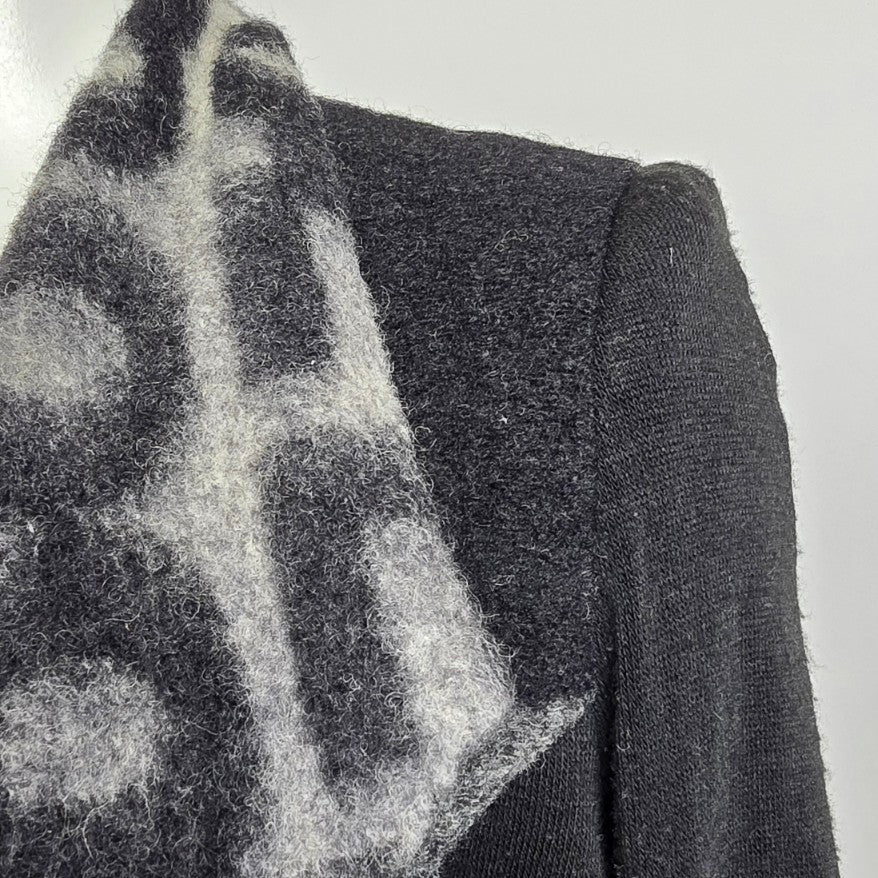 Vex Collection Black Wool Button Up Jacket Size 10