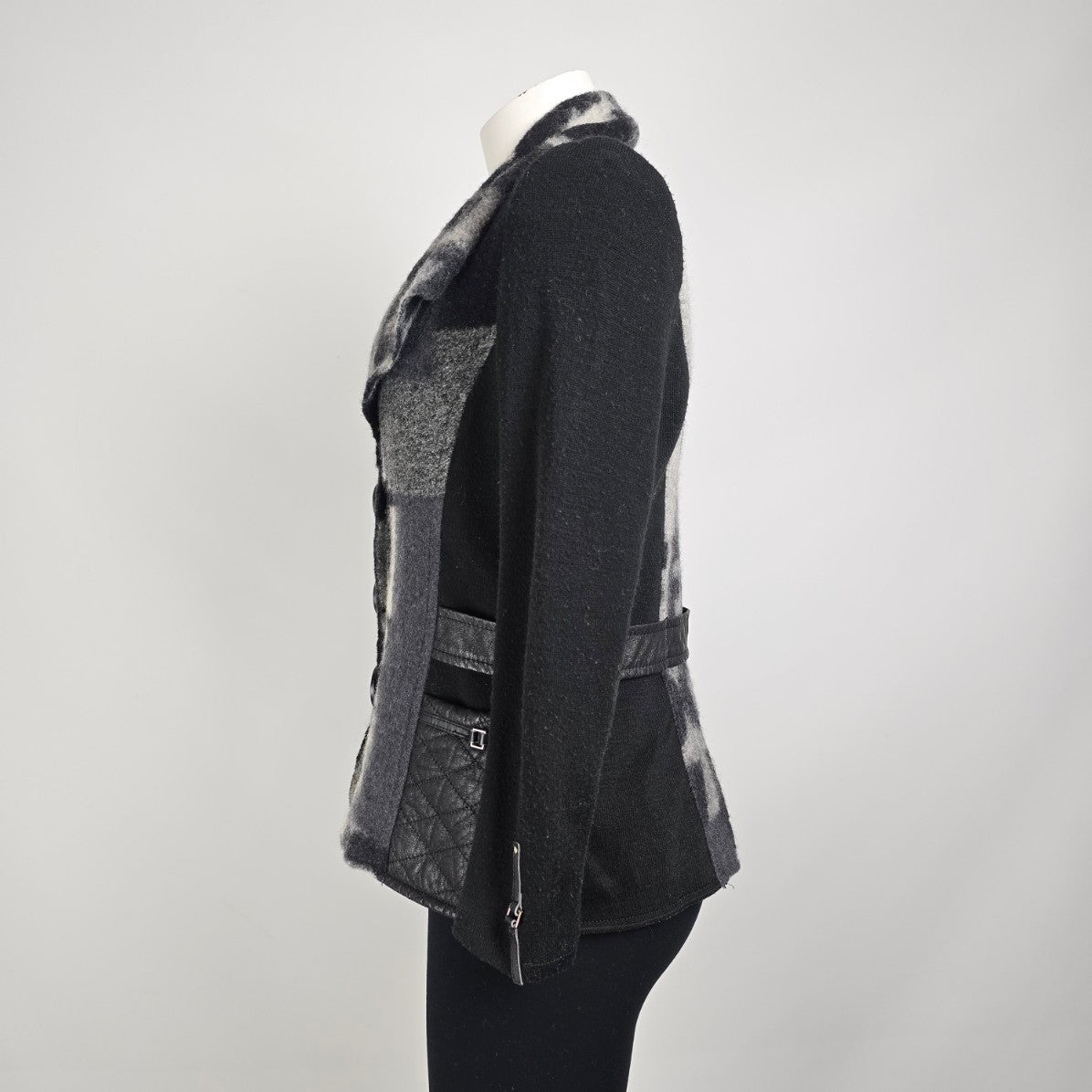 Vex Collection Black Wool Button Up Jacket Size 10