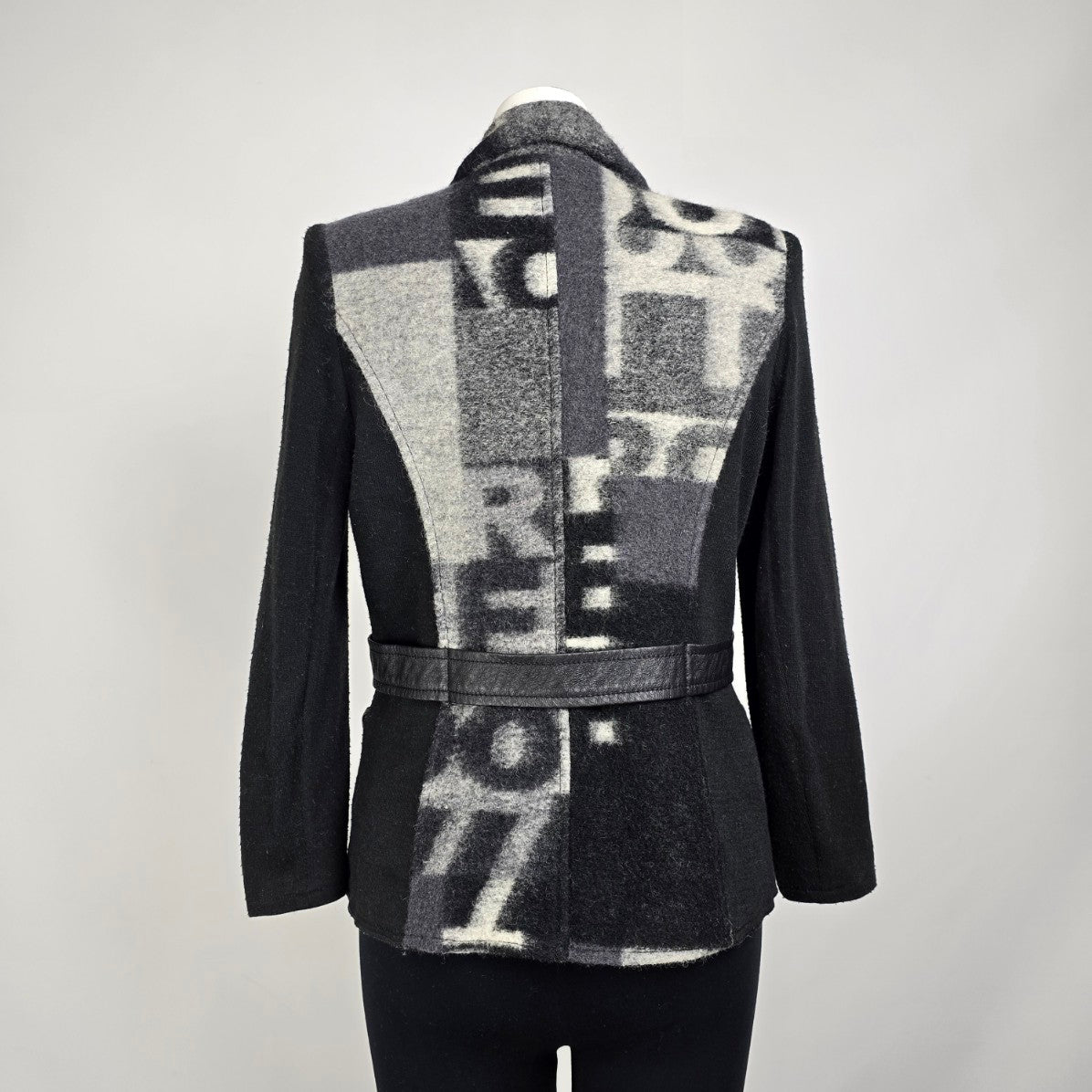 Vex Collection Black Wool Button Up Jacket Size 10