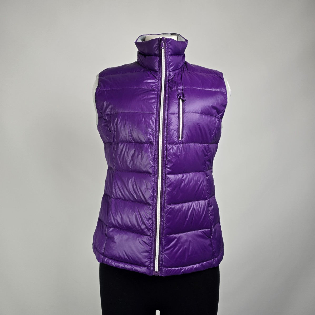 Second Skin Purple Down Puffer Vest Size M