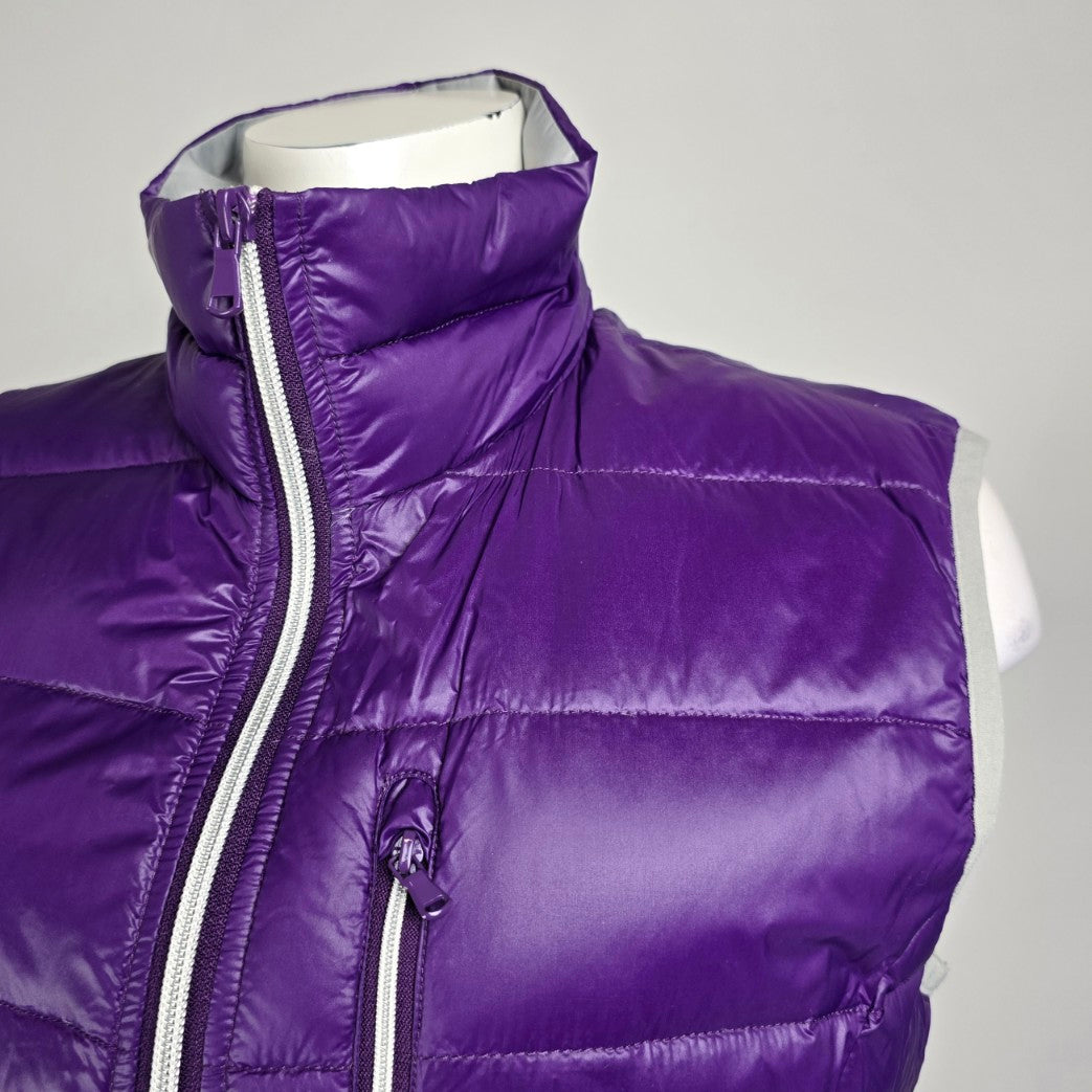 Second Skin Purple Down Puffer Vest Size M