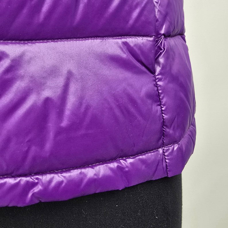 Second Skin Purple Down Puffer Vest Size M