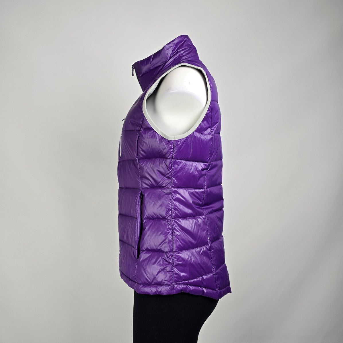 Second Skin Purple Down Puffer Vest Size M