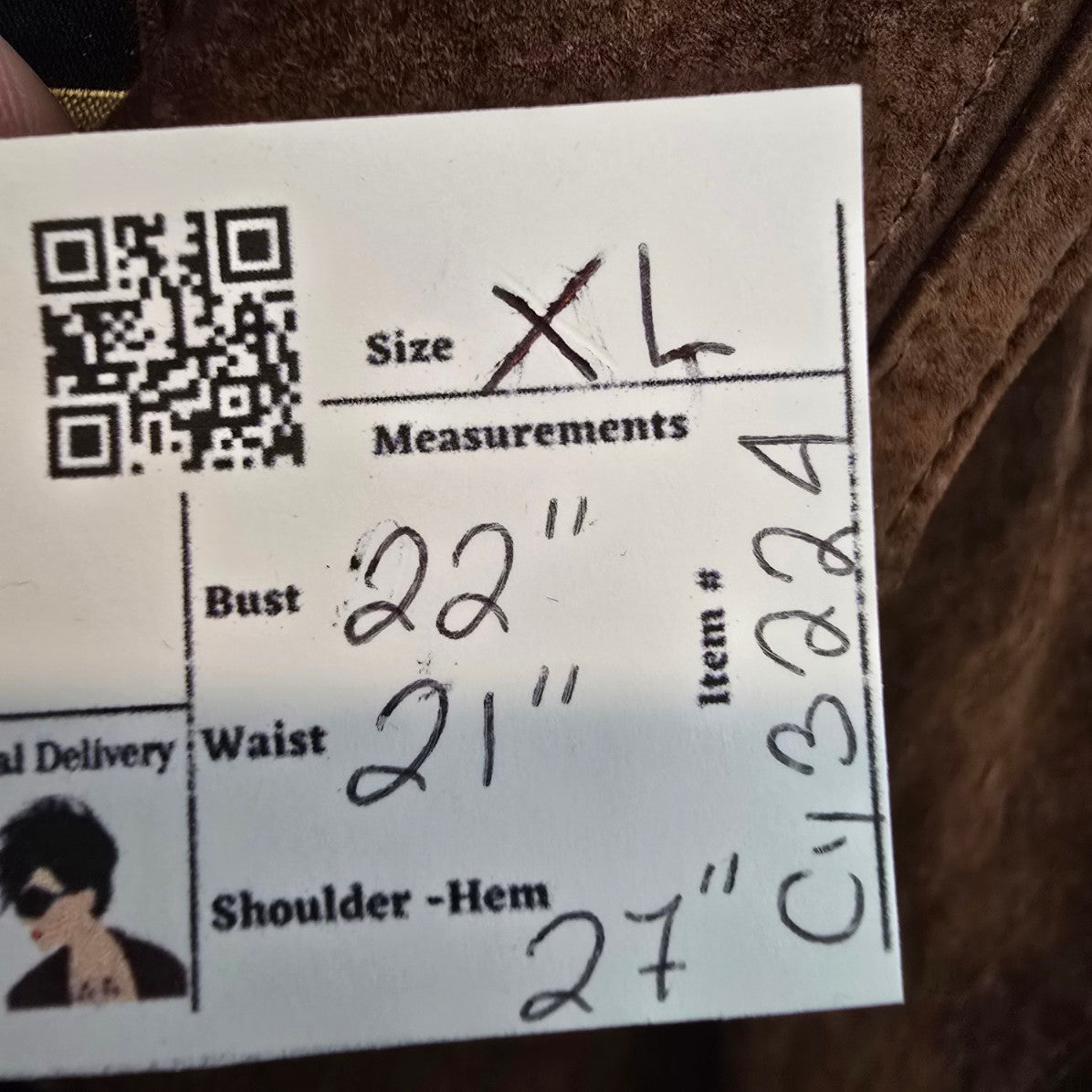 Vintage Novelti Brown Suede Zip Up Jacket Size XL