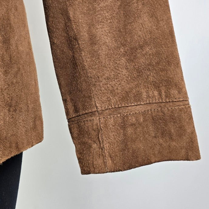 Vintage Novelti Brown Suede Zip Up Jacket Size XL