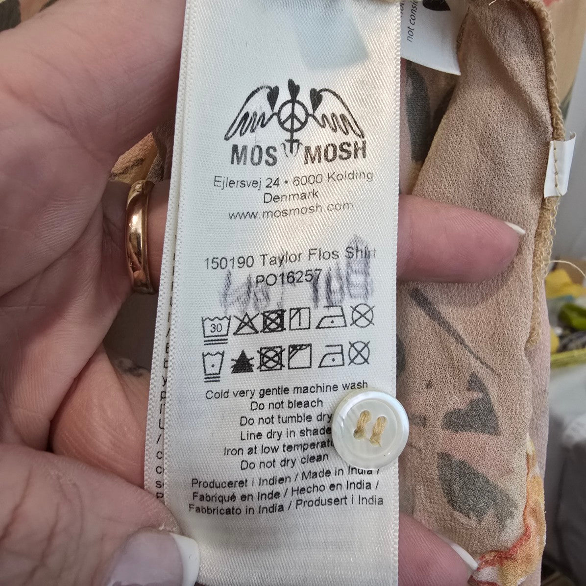 Mos Mosh - Taylor Flos Soft Pink Floral Button Up Blouse Size 12