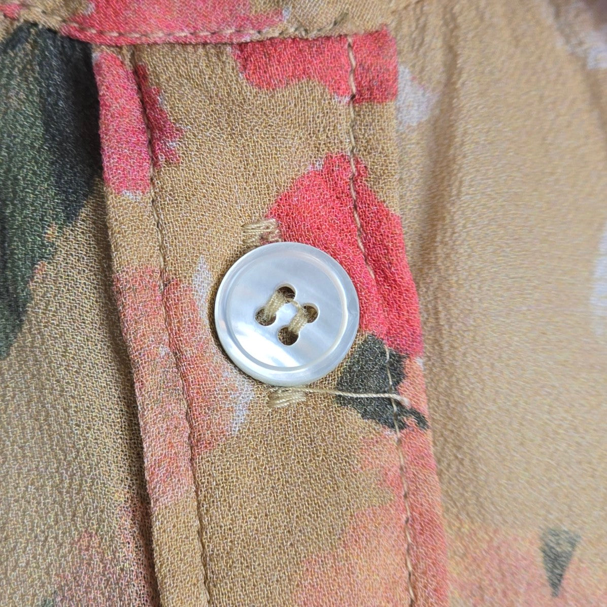 Mos Mosh - Taylor Flos Soft Pink Floral Button Up Blouse Size 12