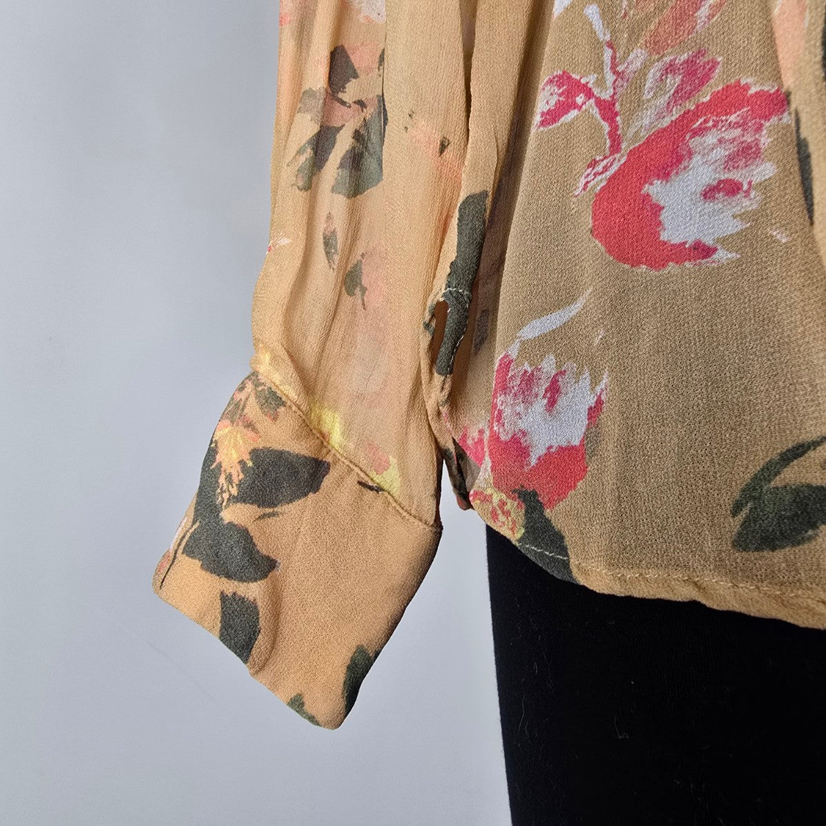 Mos Mosh - Taylor Flos Soft Pink Floral Button Up Blouse Size 12