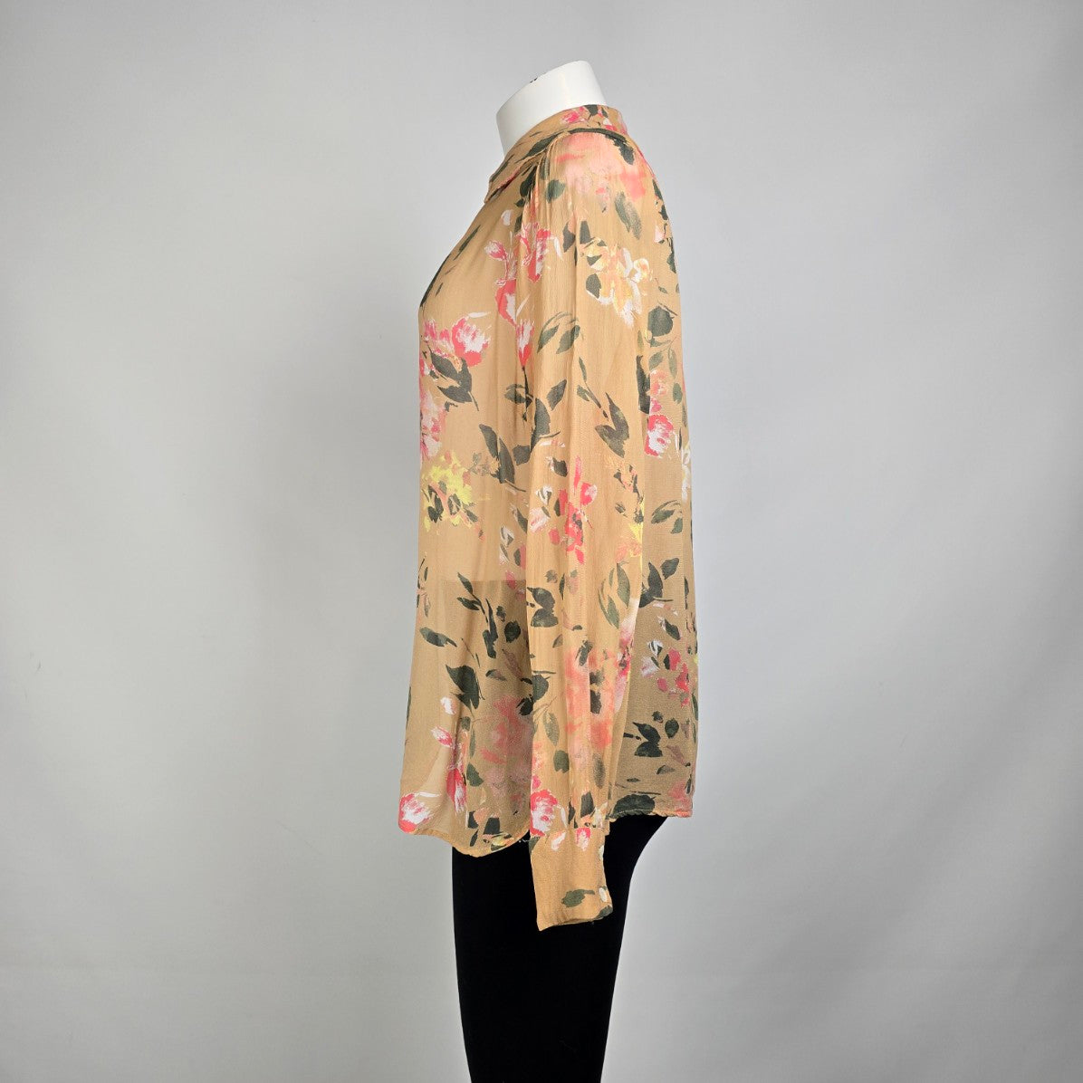 Mos Mosh - Taylor Flos Soft Pink Floral Button Up Blouse Size 12