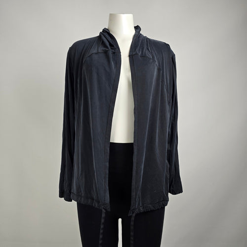 Lululemon Into Something Good Hoodie Oversized Black Jacket Size 4