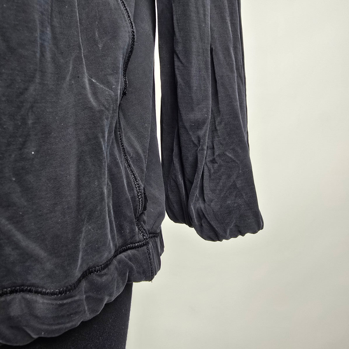 Lululemon Into Something Good Hoodie Oversized Black Jacket Size 4