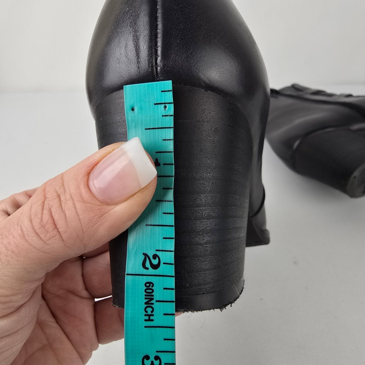 Dorking Grey Leather Strappy Heeled Boot Size 8