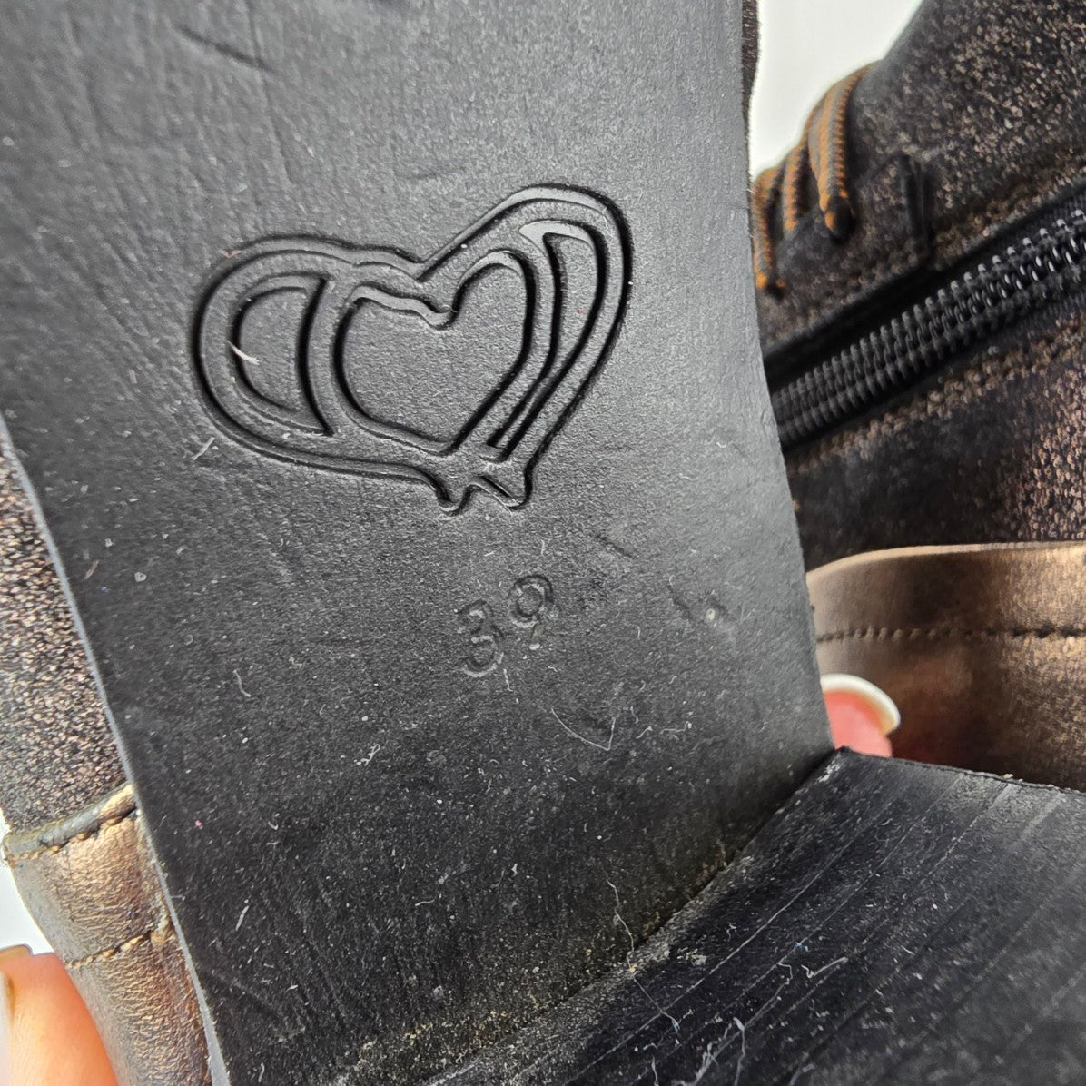 Mam Zelle Bronze Strappy Heeled Boots Size 8