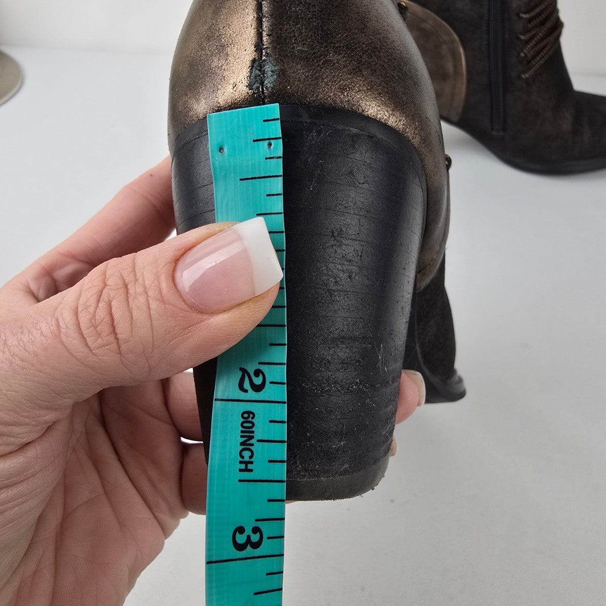 Mam Zelle Bronze Strappy Heeled Boots Size 8