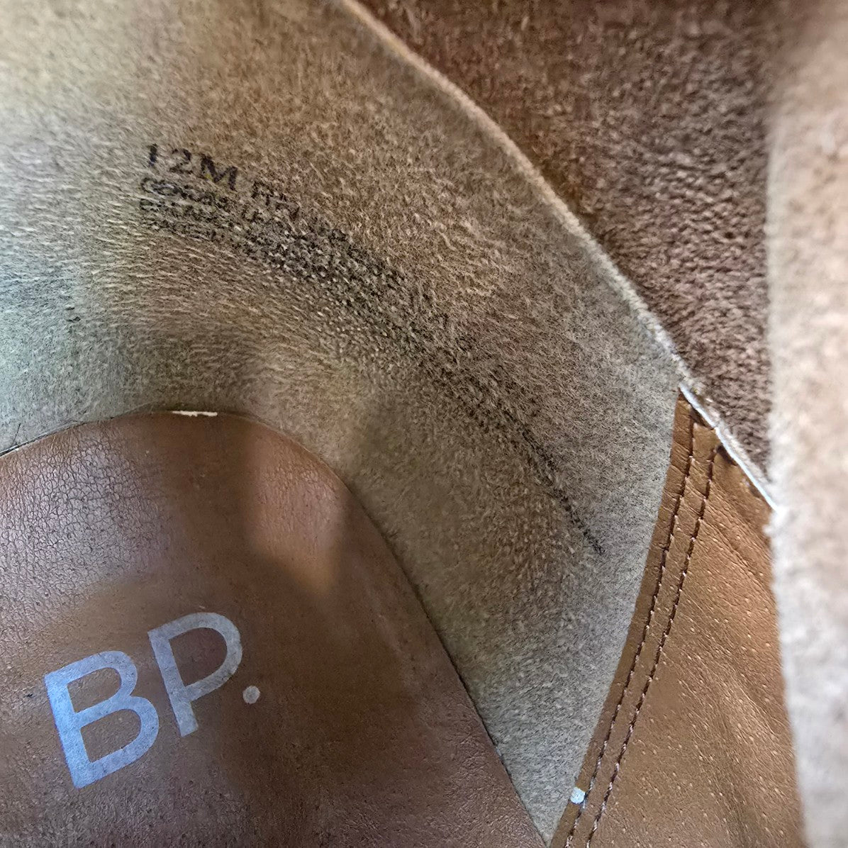 BP Suede Heeled Booties Cognac Brown Size 8