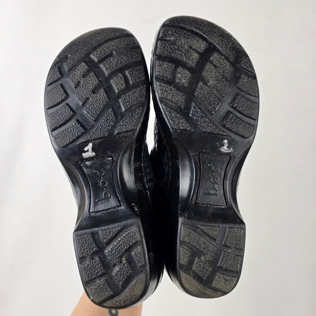 BOC Born Concept Grey Floral Peggy Clog Shoes Size 7.5