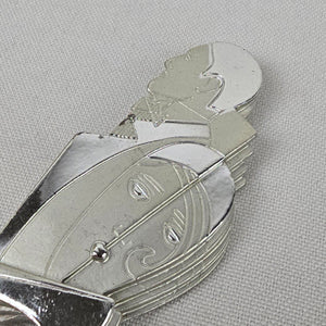 Vintage AJC Art Deco Silver Women Man & Shoe Brooch