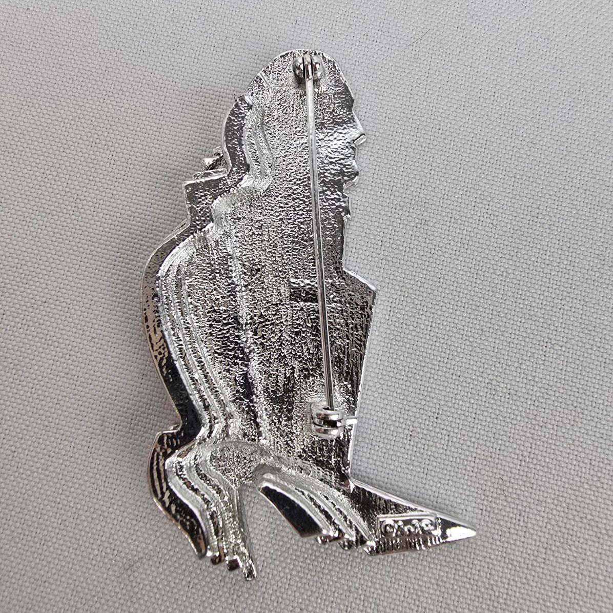 Vintage AJC Art Deco Silver Women Man & Shoe Brooch