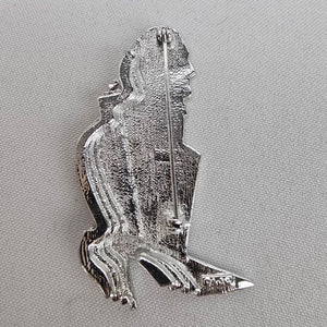 Vintage AJC Art Deco Silver Women Man & Shoe Brooch