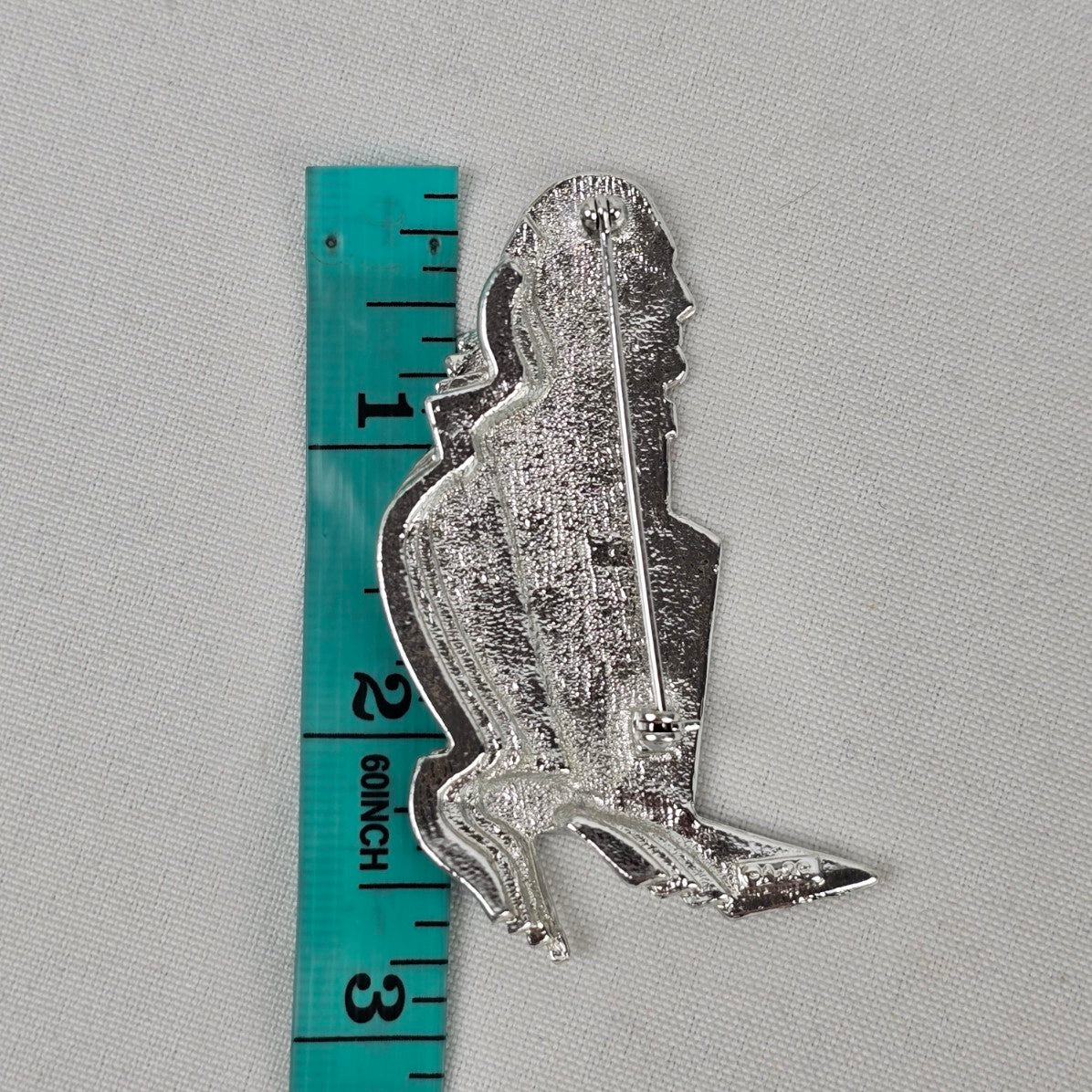 Vintage AJC Art Deco Silver Women Man & Shoe Brooch