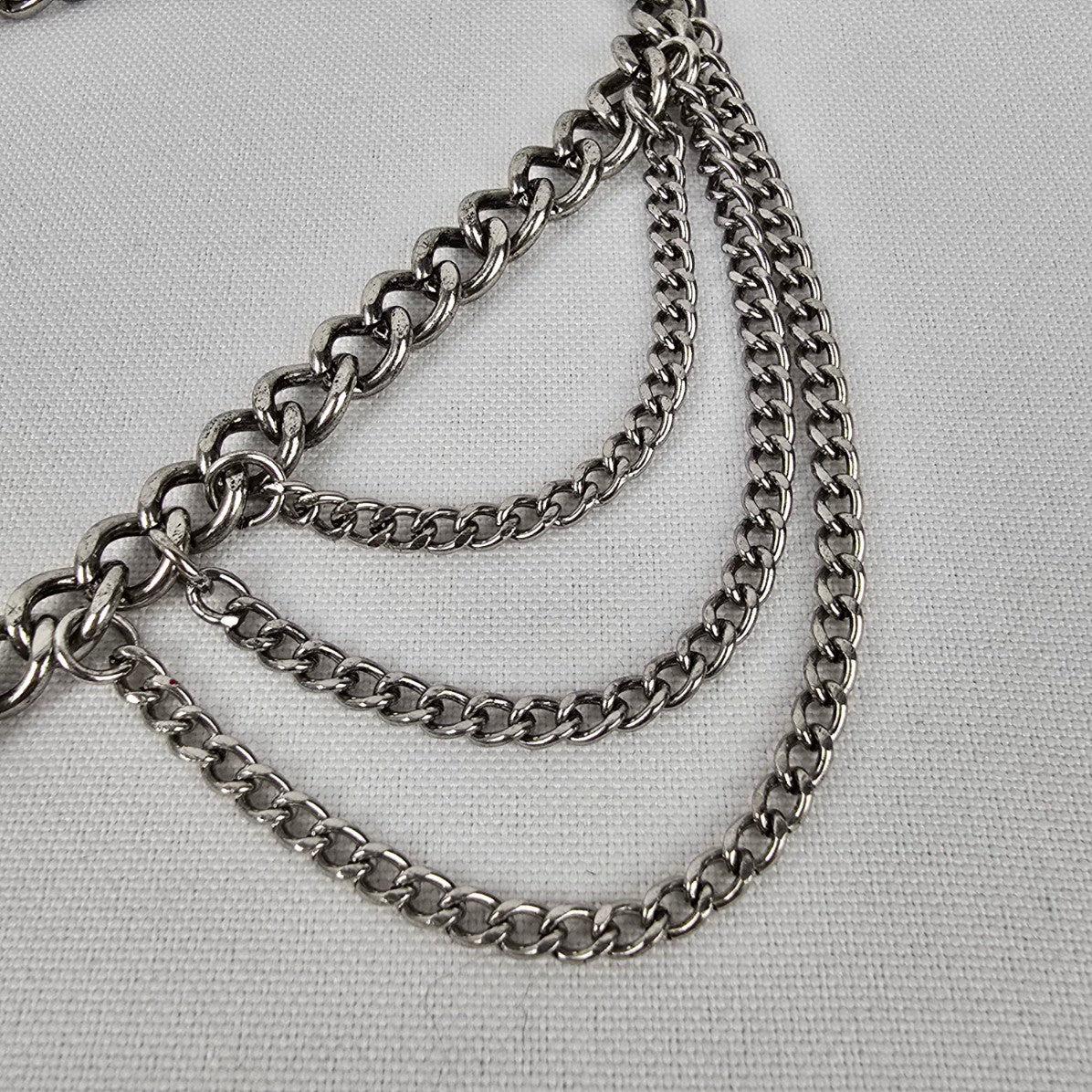 Silver Layered Chain Belt Size S/M