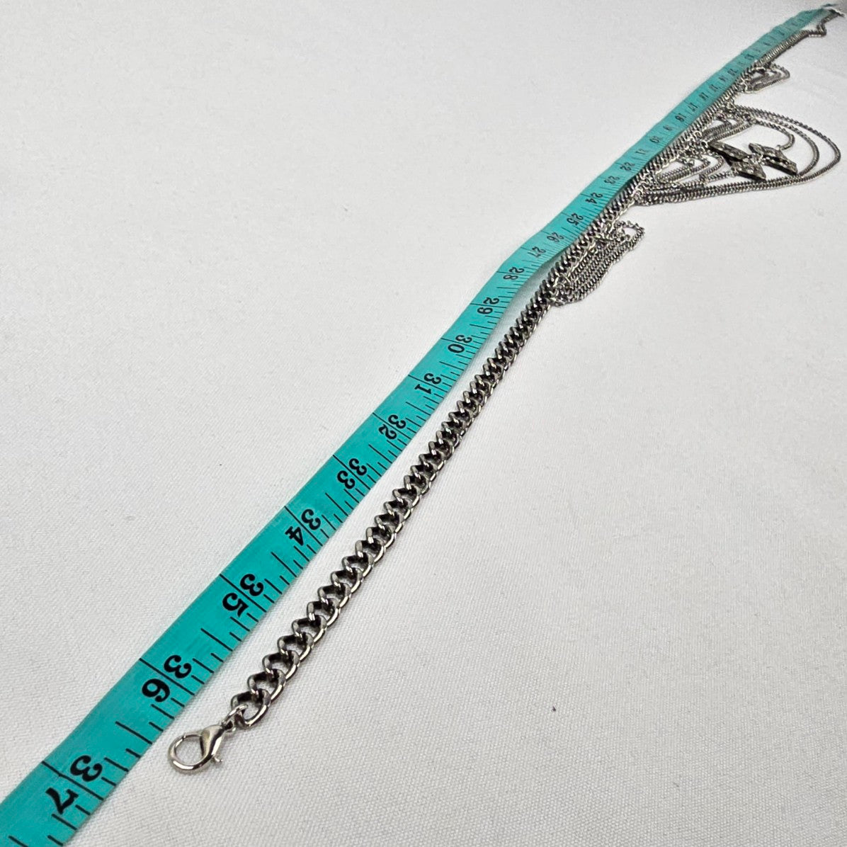 Silver Layered Chain Belt Size S/M