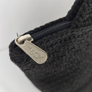 The Sac Black Crochet Shoulder Purse