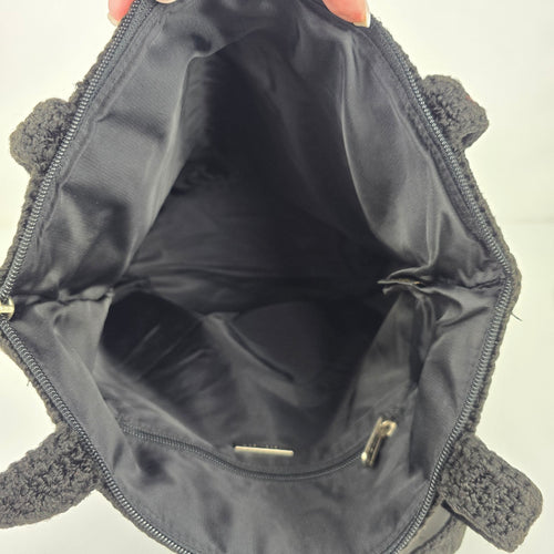 The Sac Black Crochet Shoulder Purse