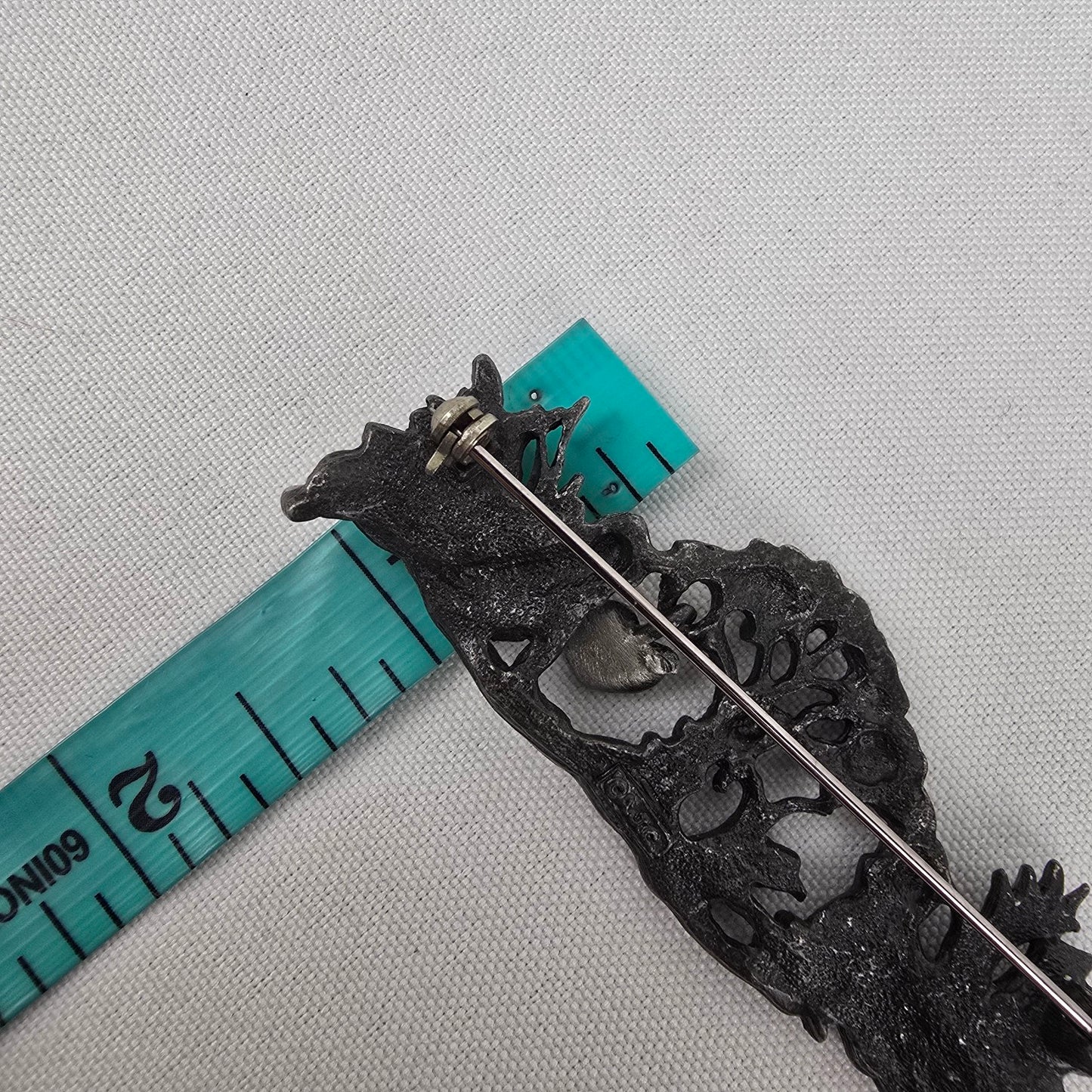 Vintage AJC Silver Adam and Eve Brooch