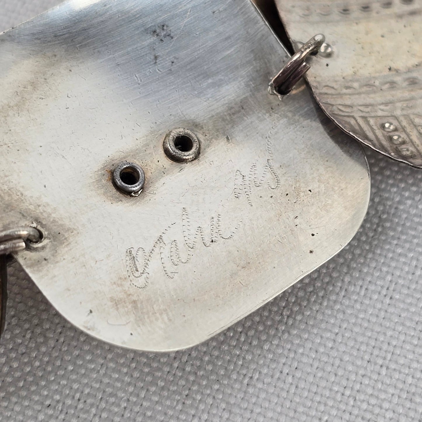 Vintage Tabra Sterling Silver Gold Filled Moon Face Earrings