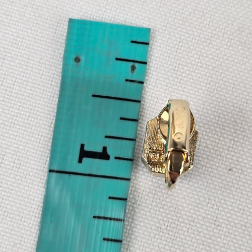 Vintage Avon AB Rhinestone Square Clip On Earrings