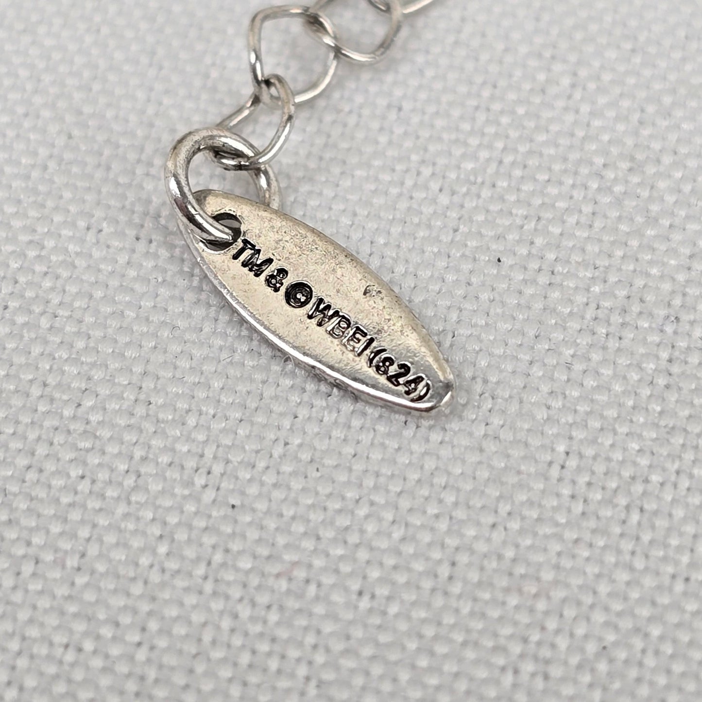 Corpse Bride Skeleton Hands Blue Heart Necklace