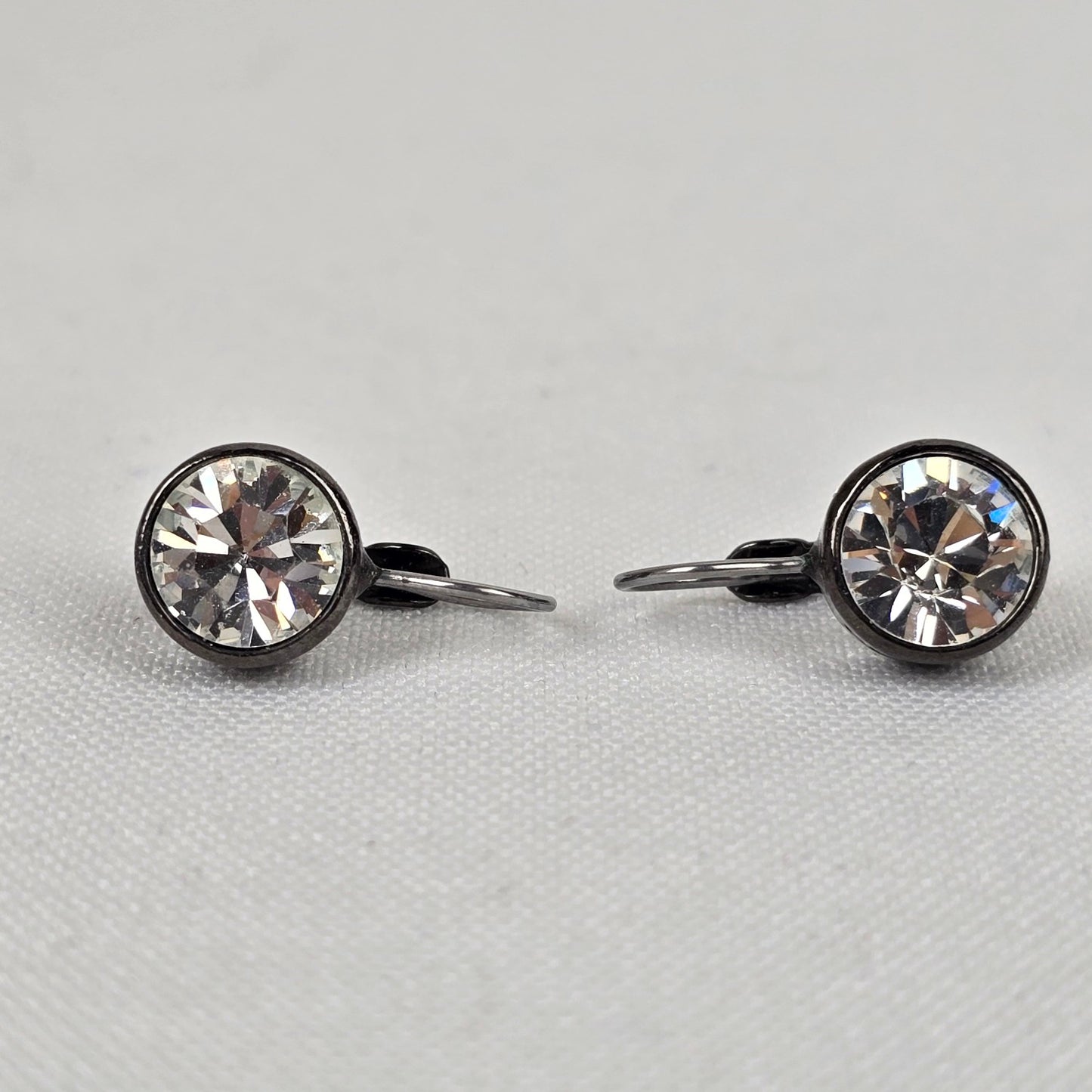 Dyrberg Kern Black Faceted Stone Drop Earrings