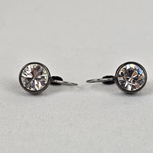 Dyrberg Kern Black Faceted Stone Drop Earrings
