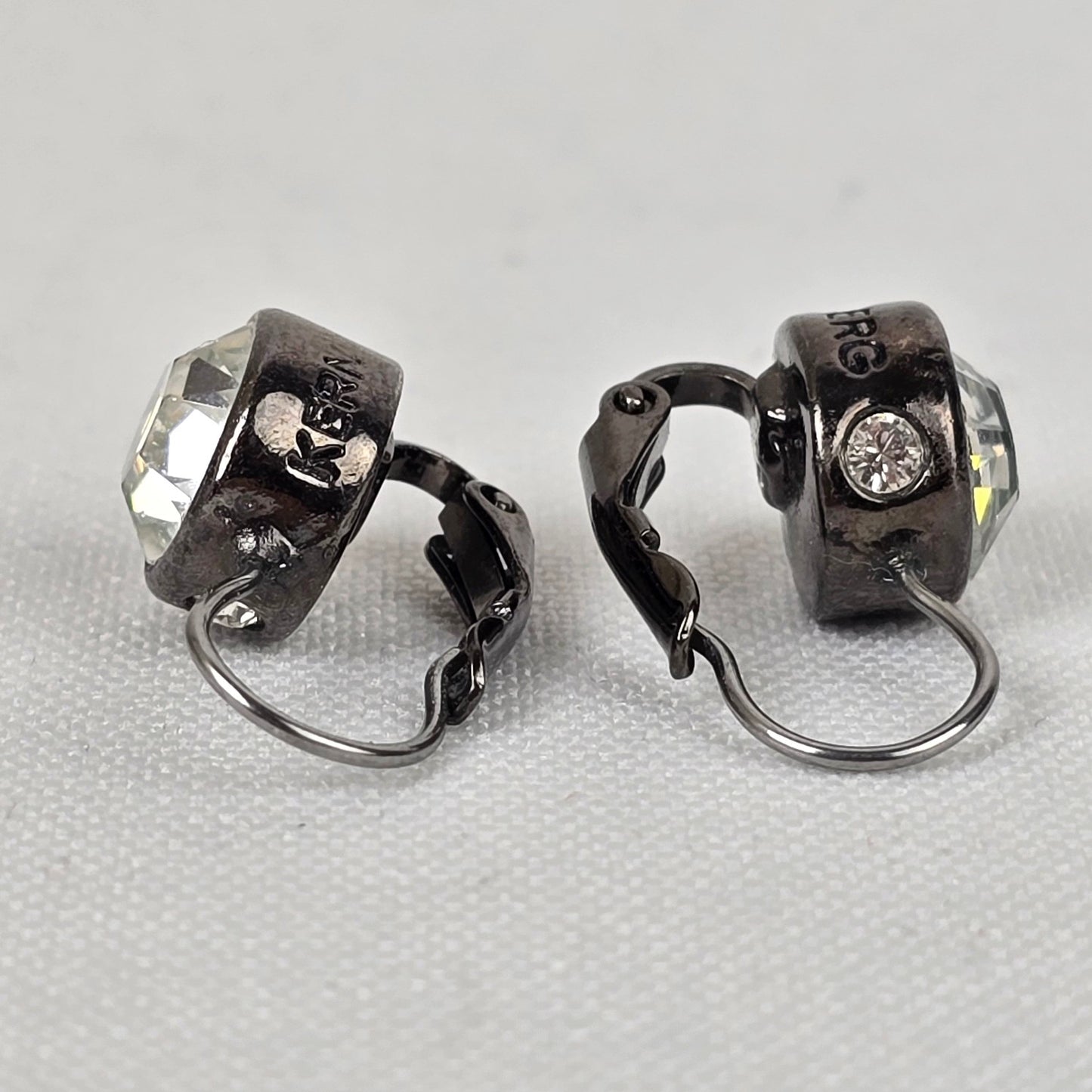Dyrberg Kern Black Faceted Stone Drop Earrings