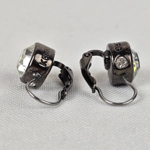Dyrberg Kern Black Faceted Stone Drop Earrings