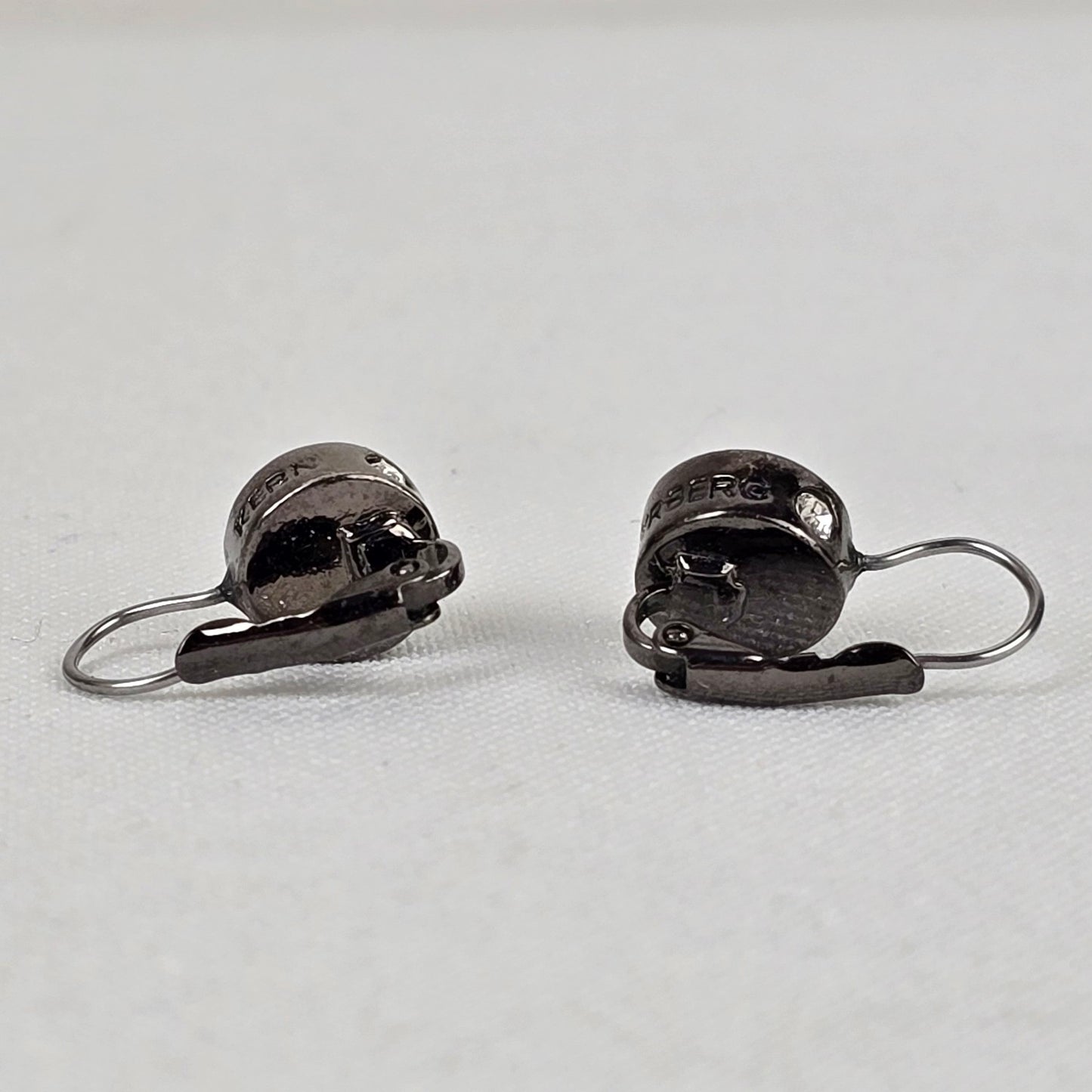 Dyrberg Kern Black Faceted Stone Drop Earrings
