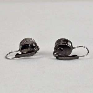 Dyrberg Kern Black Faceted Stone Drop Earrings