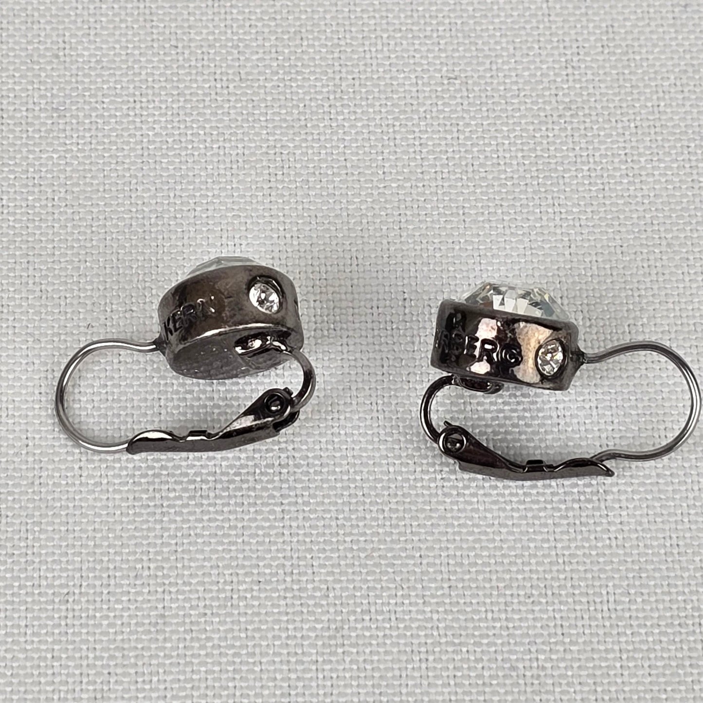Dyrberg Kern Black Faceted Stone Drop Earrings