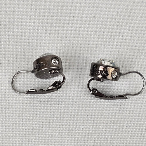 Dyrberg Kern Black Faceted Stone Drop Earrings
