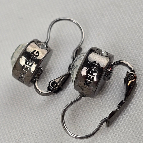 Dyrberg Kern Black Faceted Stone Drop Earrings