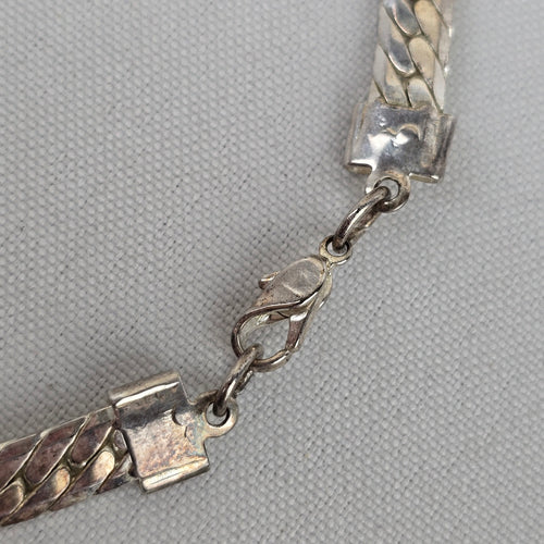 Vintage Silver Tone Statement Collar Necklace