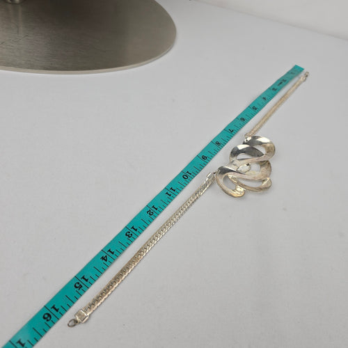 Vintage Silver Tone Statement Collar Necklace