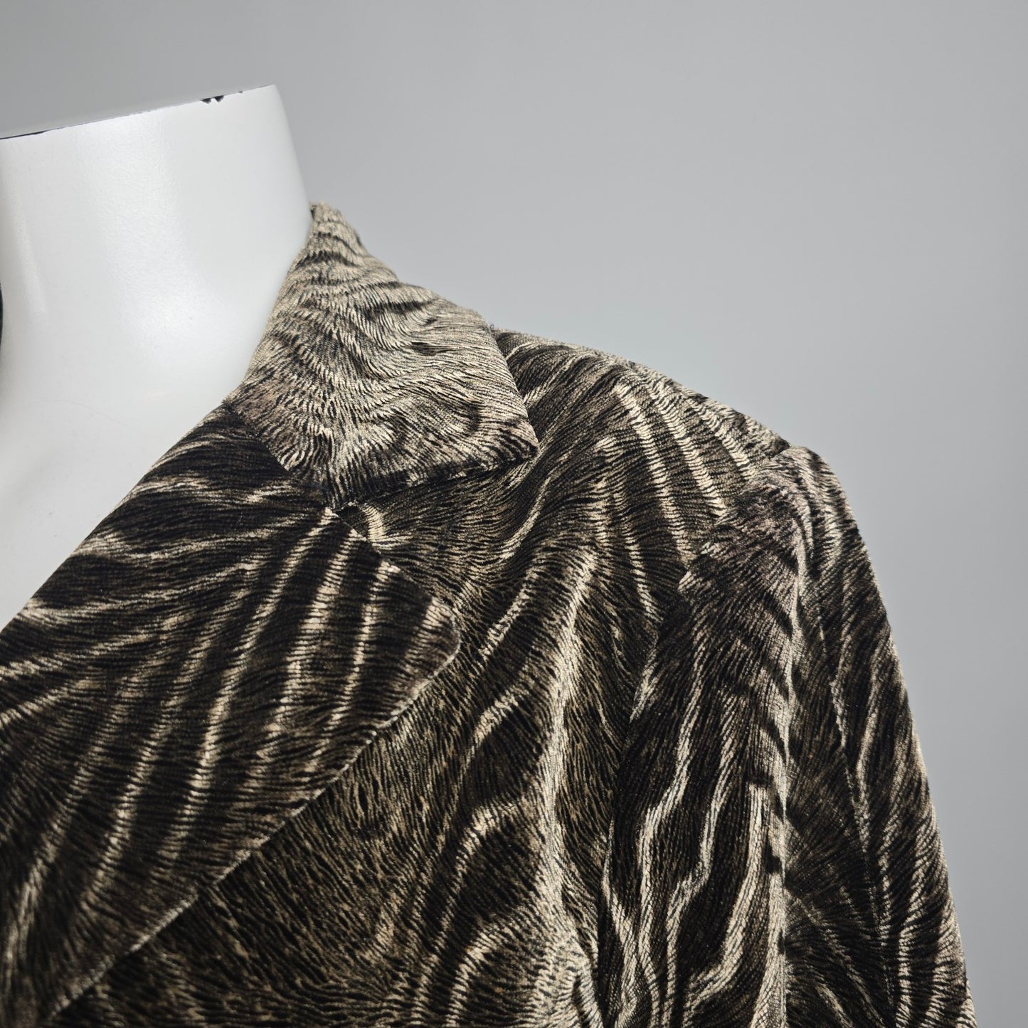 Vintage Mercedes Brown Velour Button Blazer Size 14