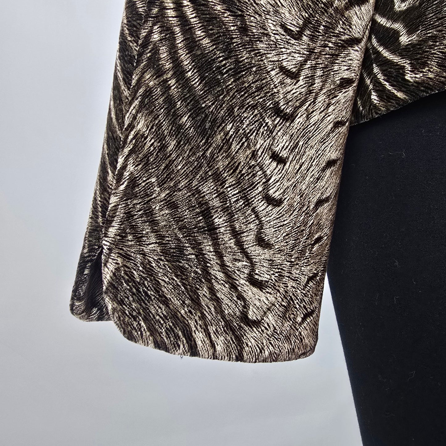 Vintage Mercedes Brown Velour Button Blazer Size 14