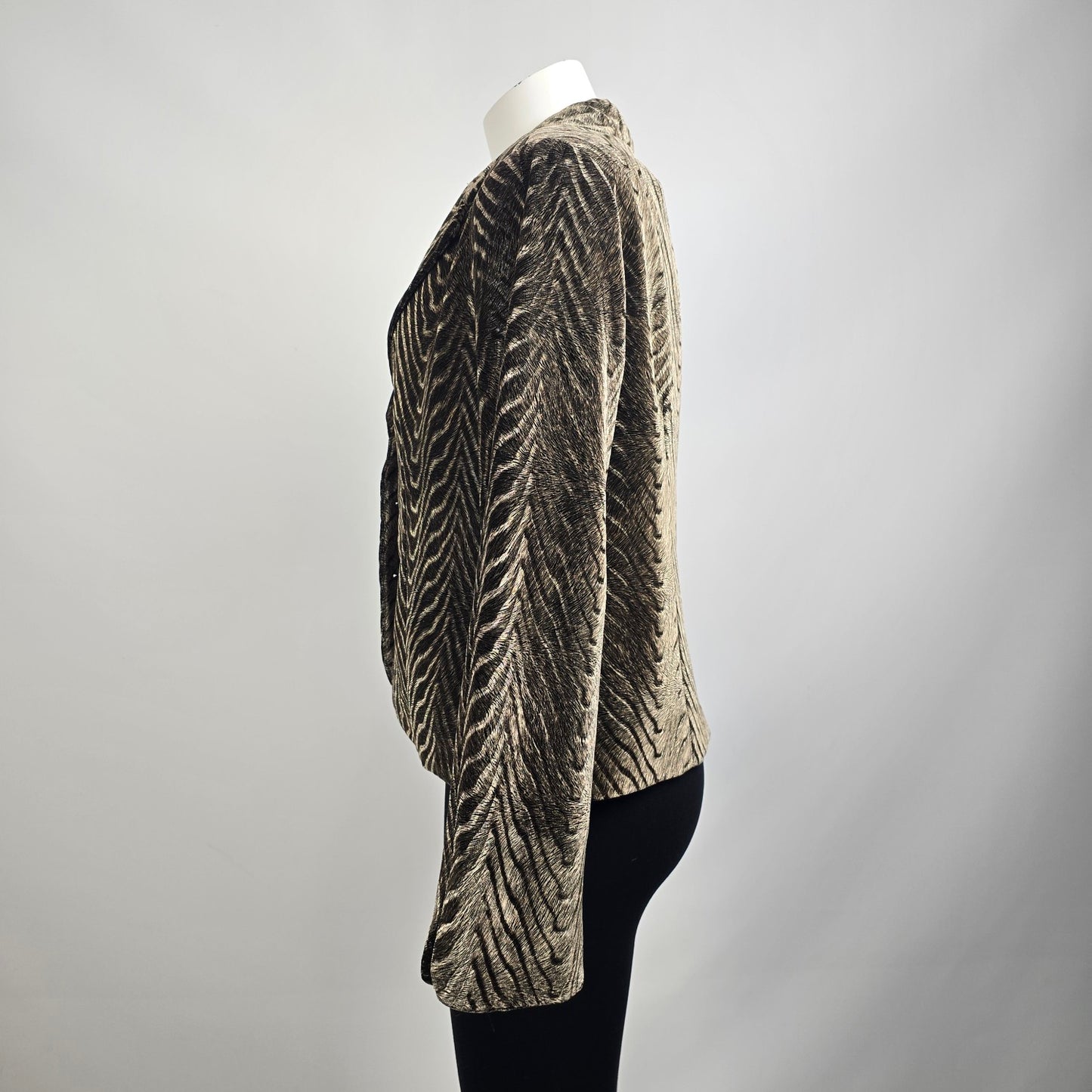 Vintage Mercedes Brown Velour Button Blazer Size 14