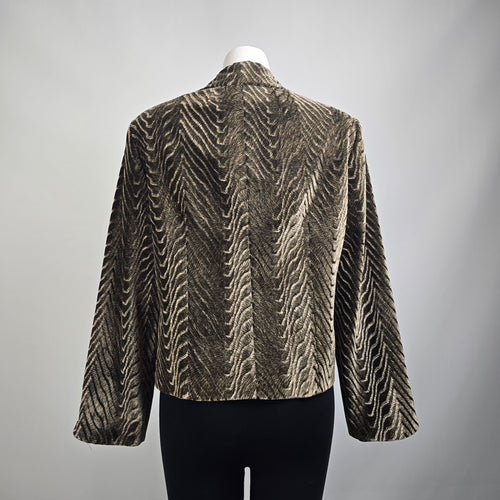 Vintage Mercedes Brown Velour Button Blazer Size 14
